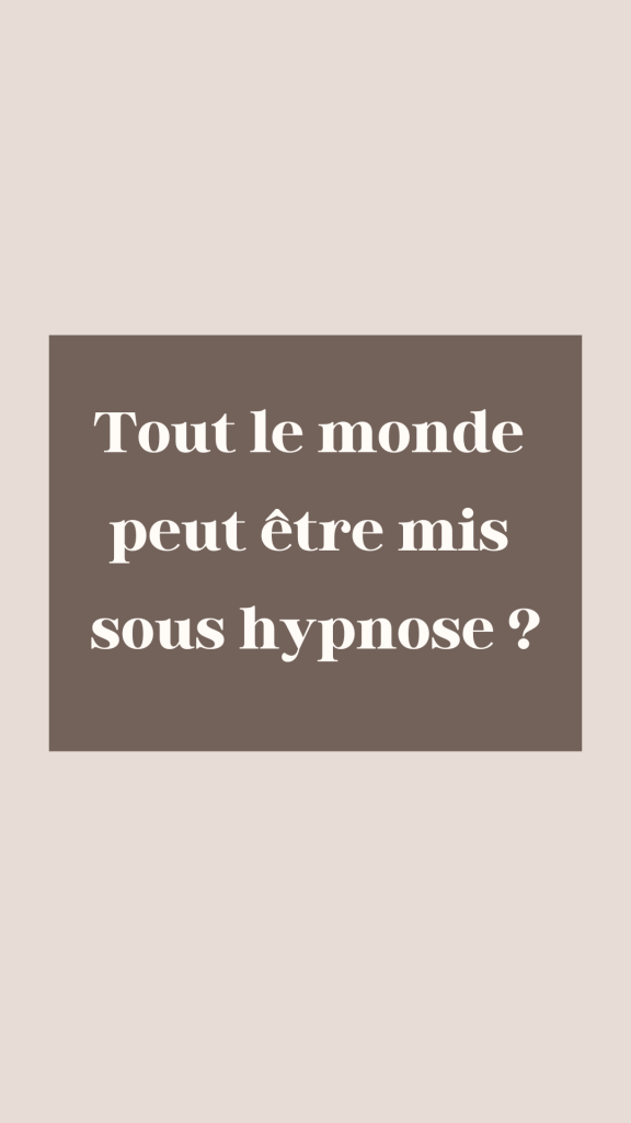 sensibilité à l'hypnose